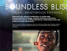 Tablet Screenshot of boundlessblissbali.com